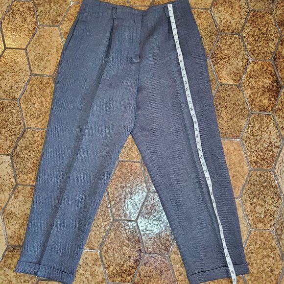 VTG Liz Claiborne 100% Wool Oversize Pleated Pants Trousers High Rise SZ 14P - Picture 10 of 15